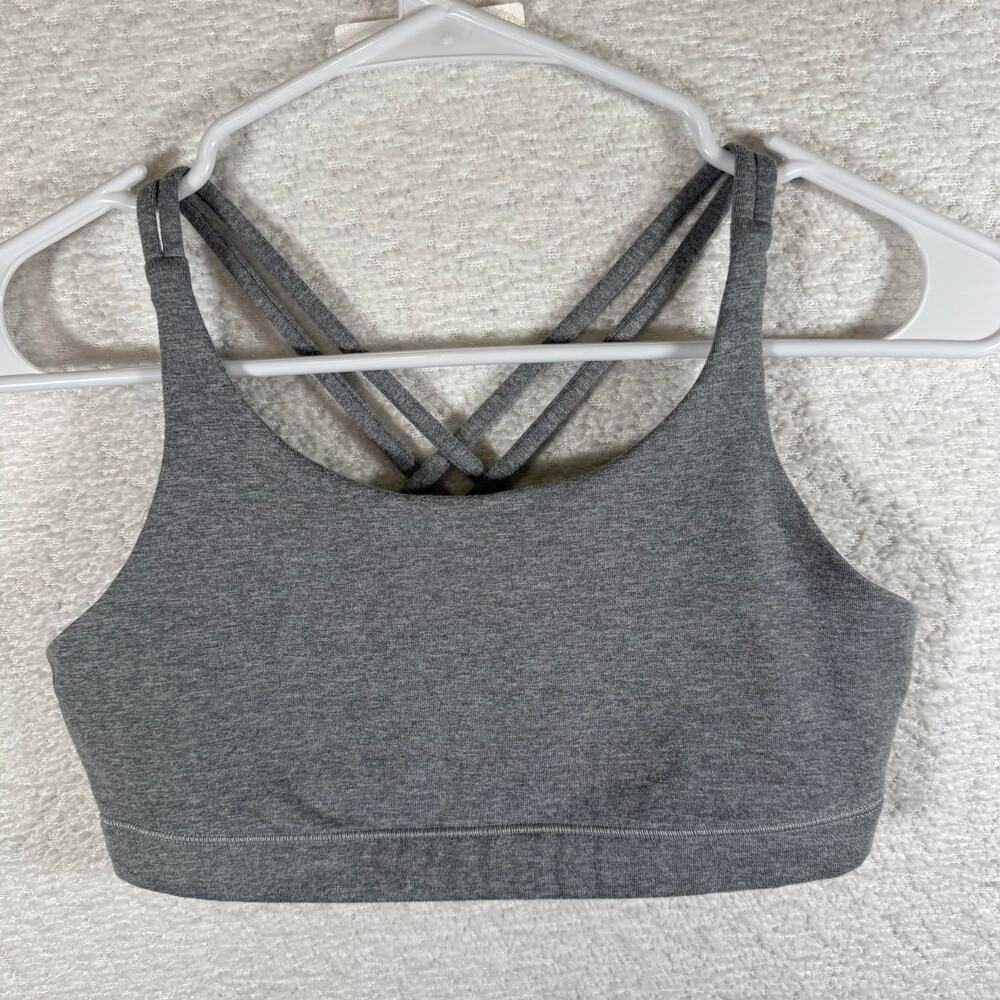 Athleta girl grey sports bra child girl size xl